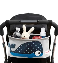 3 Sprouts Kurve|Klapvogne|Barnevognstaske - 32x15x13 cm - Hval