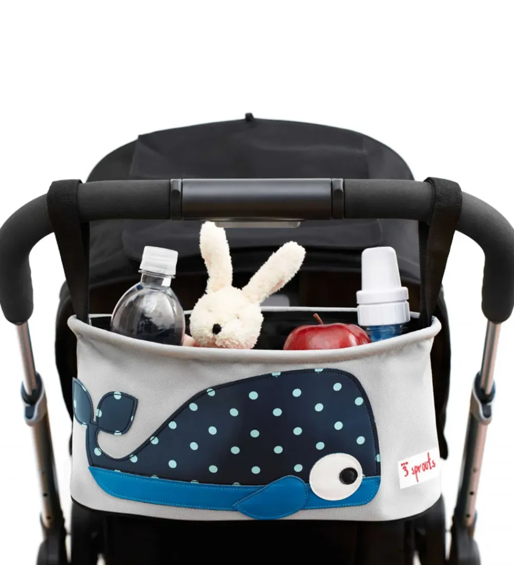 3 Sprouts Kurve|Klapvogne|Barnevognstaske - 32x15x13 cm - Hval