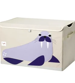3 Sprouts Bokse Og Kasser>Opbevaringskasse m. Låg - 61x37x38 cm - Hvalros
