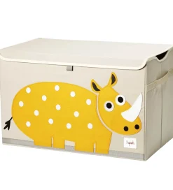 3 Sprouts Bokse Og Kasser|Opbevaringskasse m. Låg - 61x37x38 cm - Næsehorn