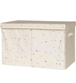 3 Sprouts Bokse Og Kasser|Opbevaringskasse m. Låg - 63x38x39 cm - Terrazzo/Creme