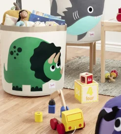 3 Sprouts Kurve|Opbevaringskurv - 44,5x43 cm - Dinosaur