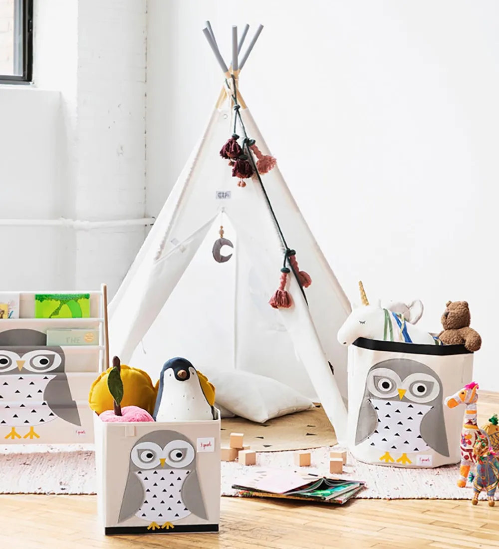 3 Sprouts Kurve>Opbevaringskurv - 44,5x43 cm - Sneugle