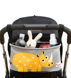 3 Sprouts Kurve|Klapvogne|Barnevognstaske - 32x15x13 cm - Næsehorn