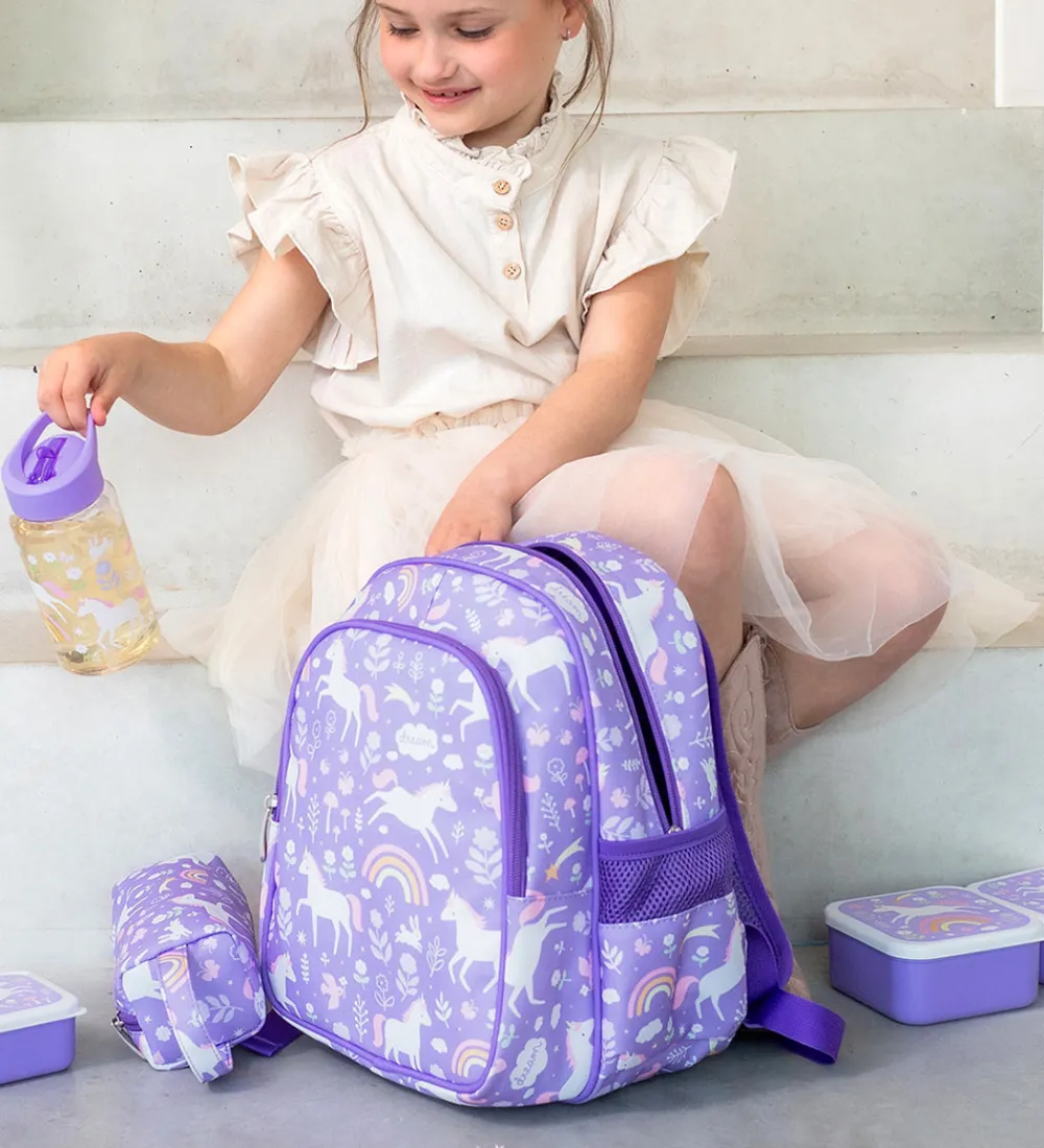 Børn A Little Lovely Company Børnehavetasker|Børnehavetaske m. Termolomme - Unicorn D