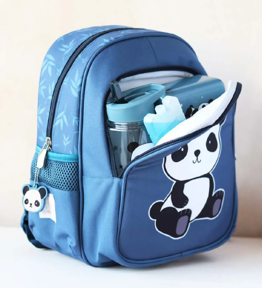 Børn A Little Lovely Company Børnehavetasker>Børnehavetaske m. Termolomme - Panda - B