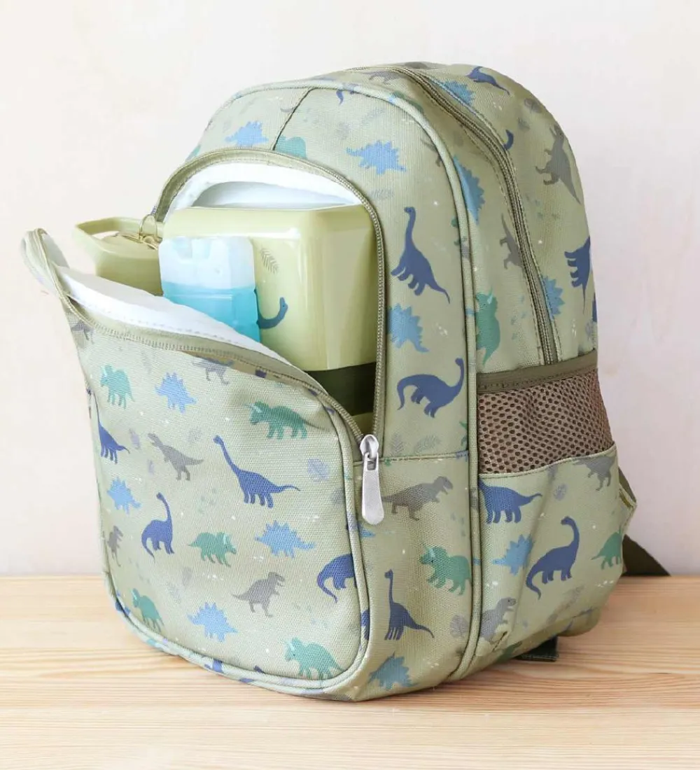 Børn A Little Lovely Company Børnehavetasker|Børnehavetaske m. Termolomme - Dinosaur