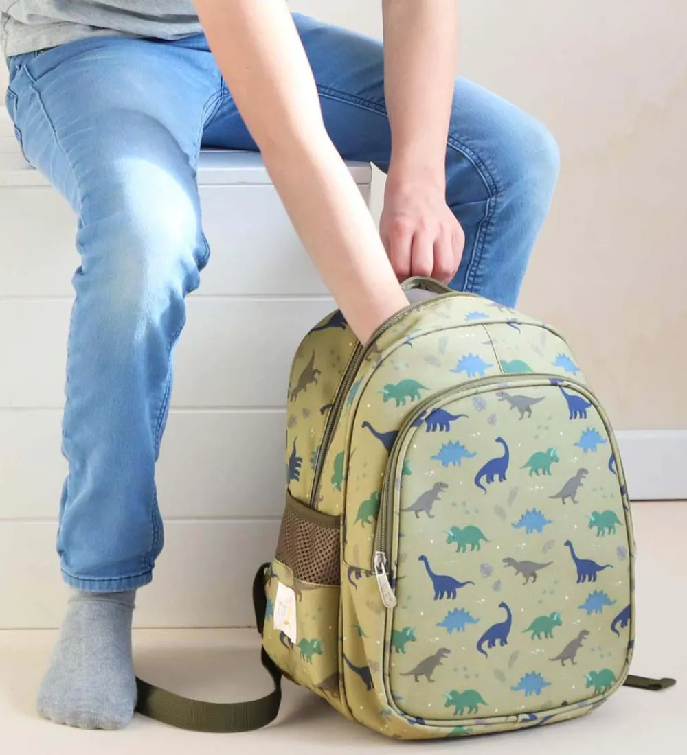 Børn A Little Lovely Company Børnehavetasker|Børnehavetaske m. Termolomme - Dinosaur