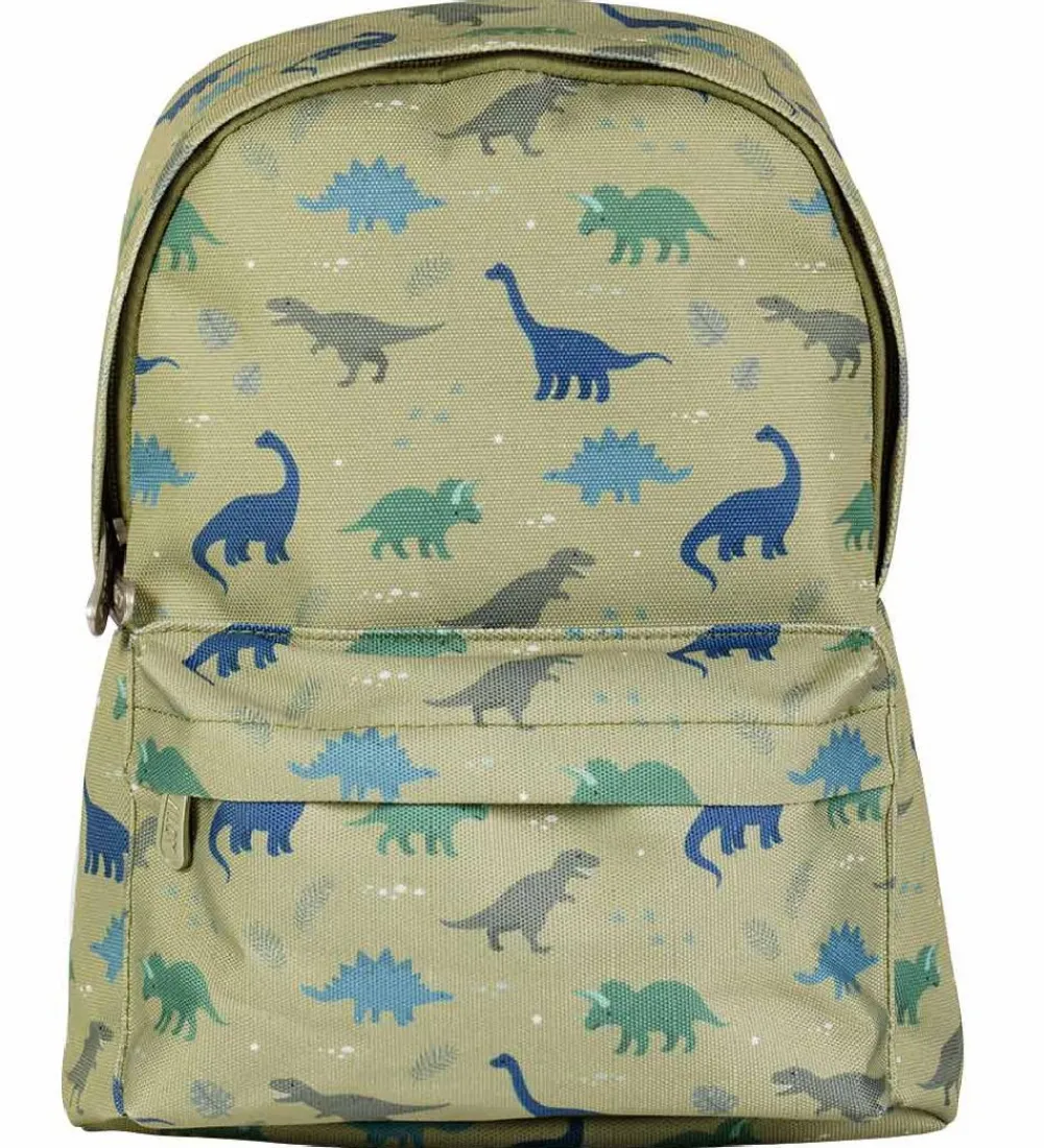 Børn A Little Lovely Company Børnehavetasker>Børnehavetaske - Dinosaur - Grøn