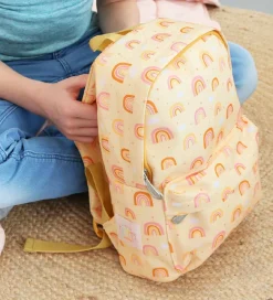 Børn A Little Lovely Company Børnehavetasker></noscript>Børnehavetaske - Rainbows - Gul