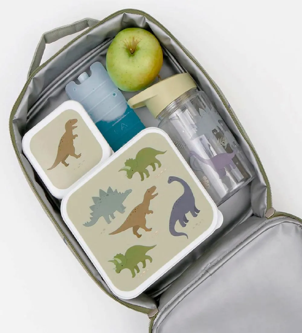 A Little Lovely Company Køletasker|Køletaske - Grøn m. Dinosaur