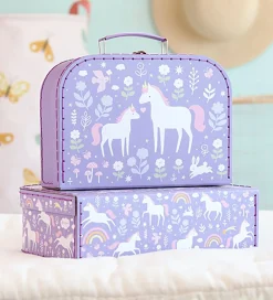 A Little Lovely Company Legekufferter|Opbevaring|Kuffertsæt - 2 stk. - 29x20/25,5x18 cm -