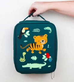 A Little Lovely Company Køletasker|Køletaske - Petroleum m. Jungle