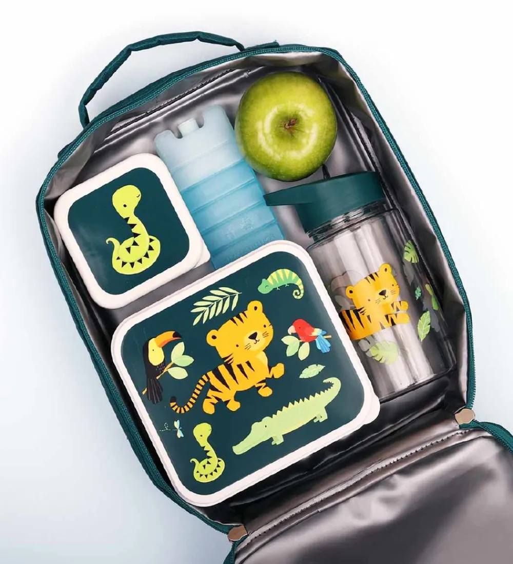 A Little Lovely Company Køletasker|Køletaske - Petroleum m. Jungle