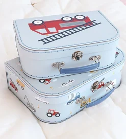 A Little Lovely Company Rolleleg|Legekufferter|Kuffertsæt - 2 stk. - 29x20/25,5x18 cm -