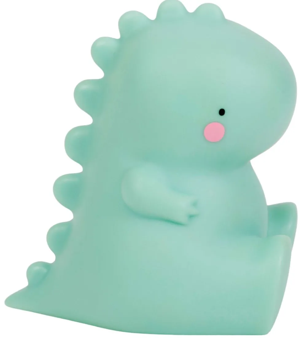 A Little Lovely Company Natlamper|Fritstående Lamper>Lampe - 12,5 cm - T-Rex - Grøn