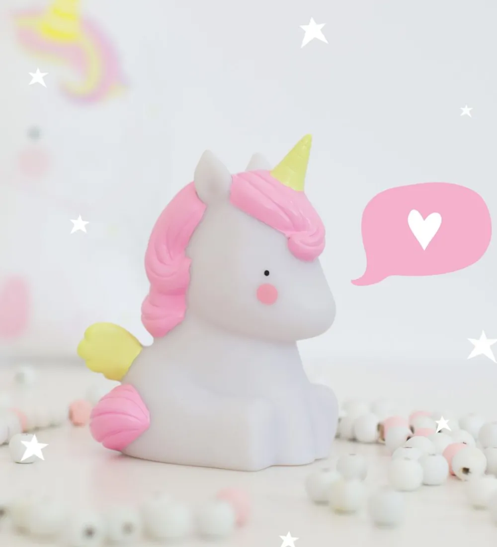 A Little Lovely Company Natlamper|Fritstående Lamper>Minilampe - 12,5 cm - Enhjørning