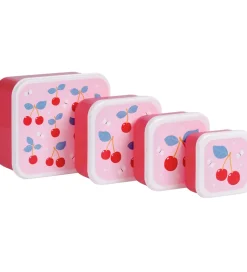 A Little Lovely Company Madkasser|Madkassesæt - 4 stk - Cherries