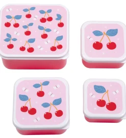 A Little Lovely Company Madkasser|Madkassesæt - 4 stk - Cherries