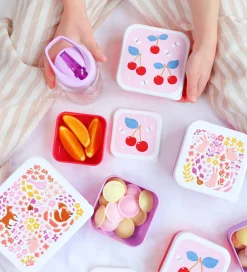 A Little Lovely Company Madkasser|Madkassesæt - 4 stk - Cherries