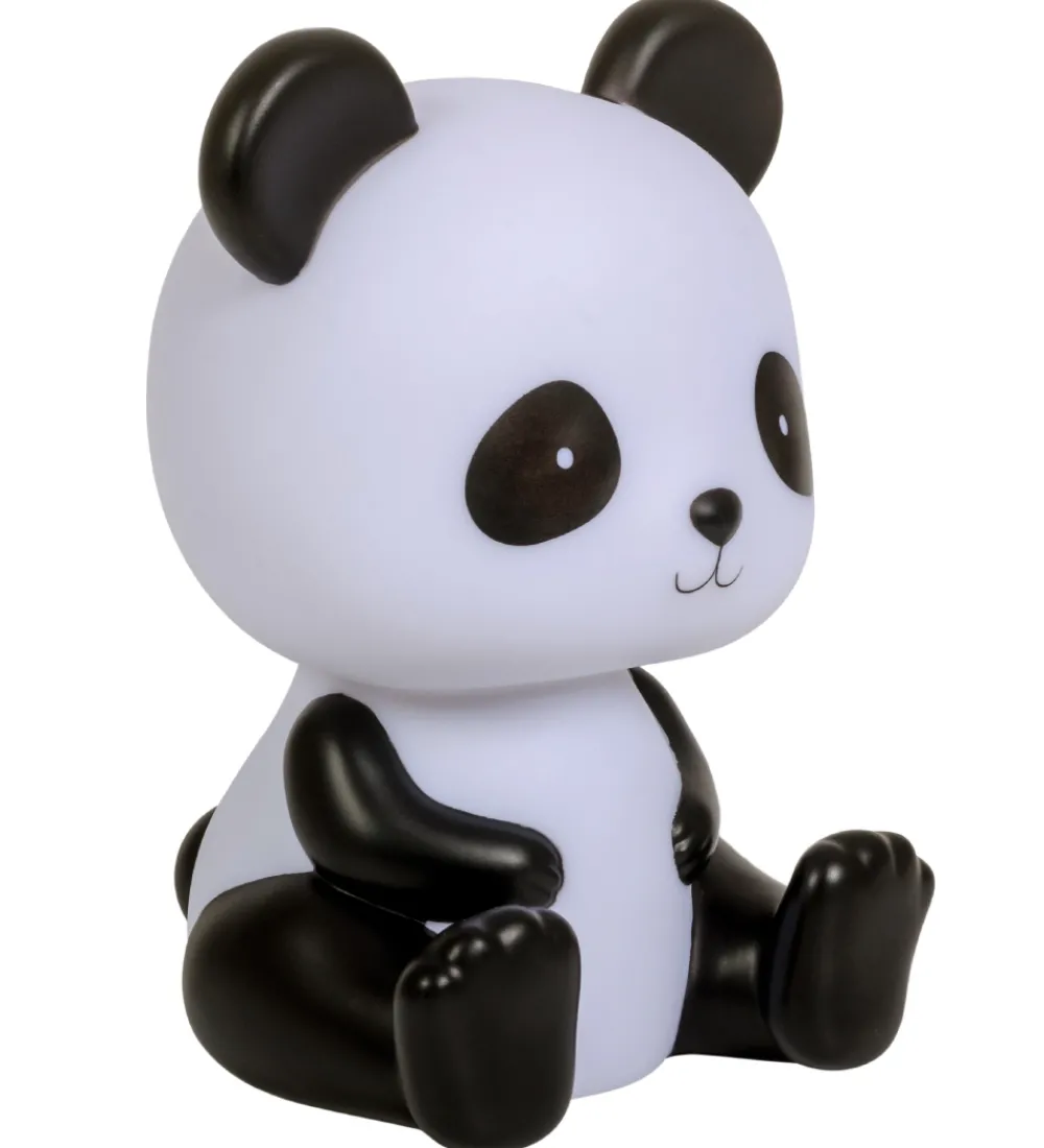 A Little Lovely Company Natlamper>Natlampe - Panda - 19 cm - Sort/Hvid