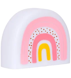 A Little Lovely Company Natlamper|Fritstående Lamper>Natlampe - 21 cm - Rainbow - Hvid/Rosa