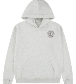 Børn Abercrombie & Fitch Hættetrøjer|Hættetrøje - Lysegråmeleret m. Print