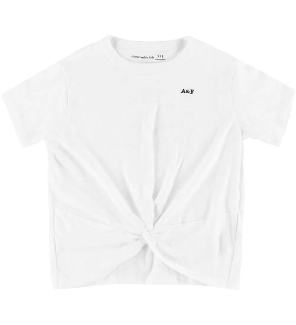 Børn Abercrombie & Fitch T-Shirts>T-shirt - 3-pak - Hviv/Sort/Gråmeleret m. Kn