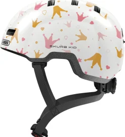Børn Abus Børnesikkerhed|Cykelhjelme|Cykelhjelm - Skurb Kid - White Crowns