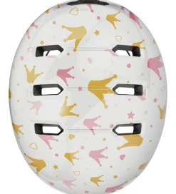 Børn Abus Børnesikkerhed|Cykelhjelme|Cykelhjelm - Skurb Kid - White Crowns