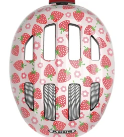 Børn Abus Børnesikkerhed|Cykelhjelme|Cykelhjelm - Smiley 3.0 Led - Rose Strawberry