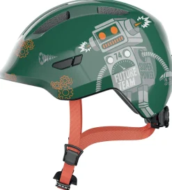 Børn Abus Børnesikkerhed|Cykelhjelme>Cykelhjelm - Smiley 3.0 - Green Robo