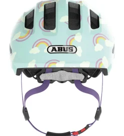 Børn Abus Børnesikkerhed|Cykelhjelme>Cykelhjelm - Smiley 3.0 Led - Blue Rainbow