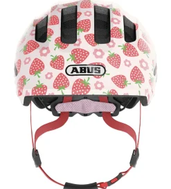 Børn Abus Børnesikkerhed|Cykelhjelme|Cykelhjelm - Smiley 3.0 Led - Rose Strawberry