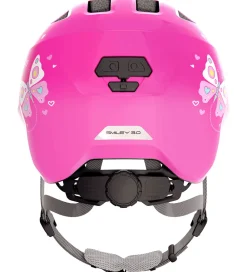 Børn Abus Børnesikkerhed|Cykelhjelme|Cykelhjelm - Smiley 3.0 - Pink Butterfly