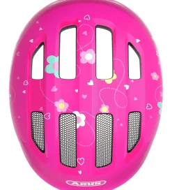 Børn Abus Børnesikkerhed|Cykelhjelme|Cykelhjelm - Smiley 3.0 - Pink Butterfly