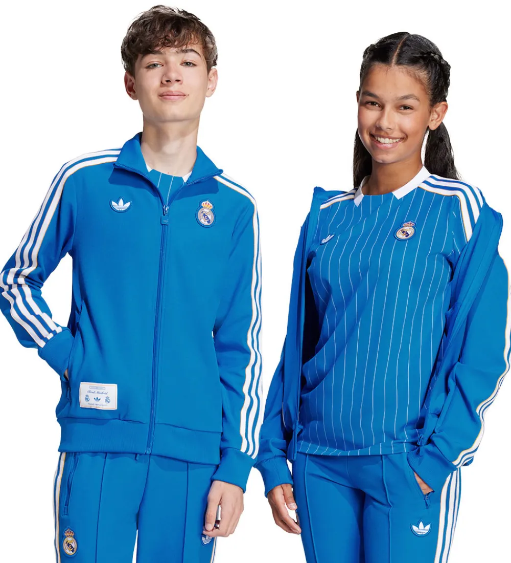 adidas Originals Fodbold>Cardigan - Real Madrid - Blue Bird/Hvid