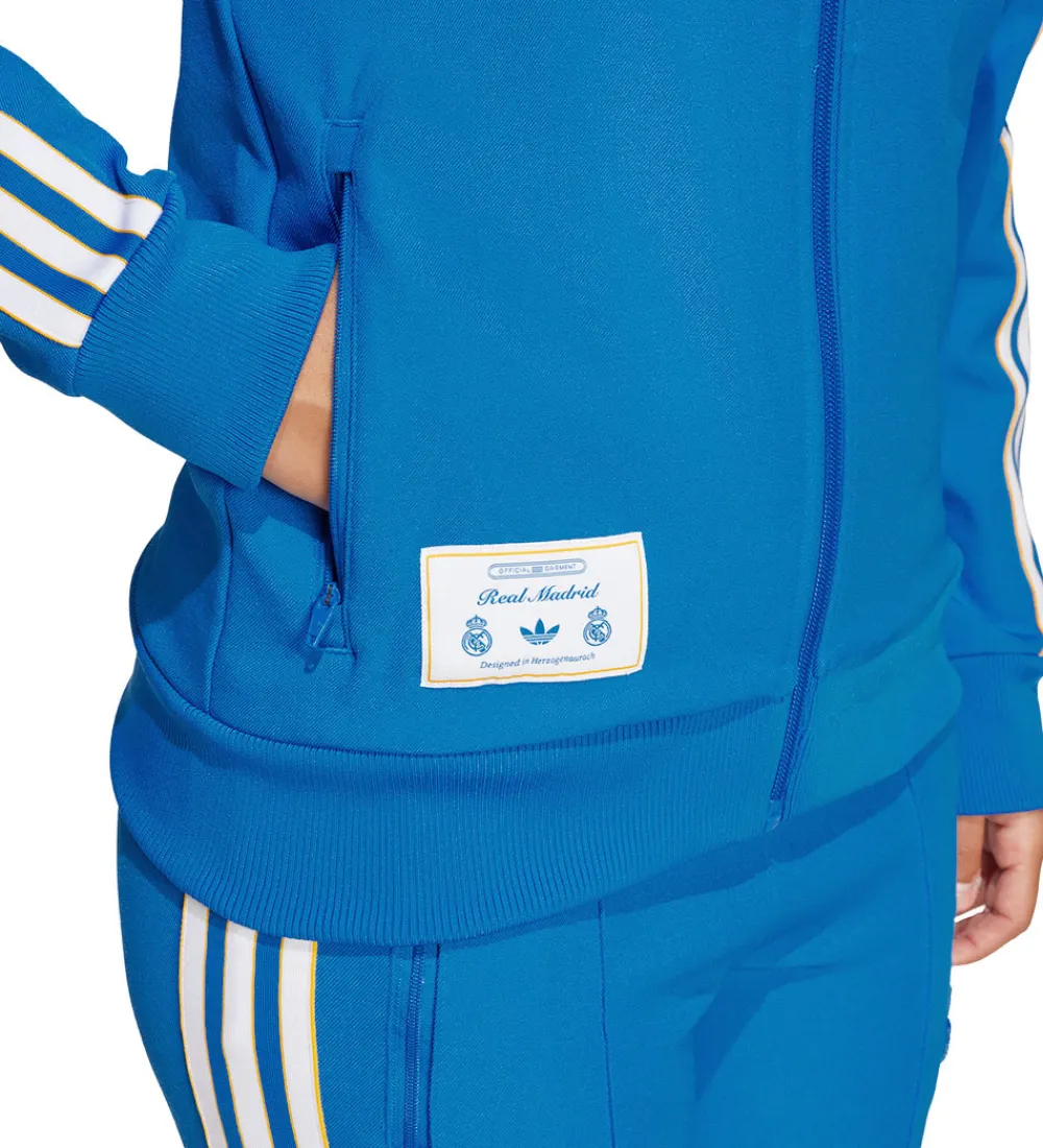 adidas Originals Fodbold>Cardigan - Real Madrid - Blue Bird/Hvid