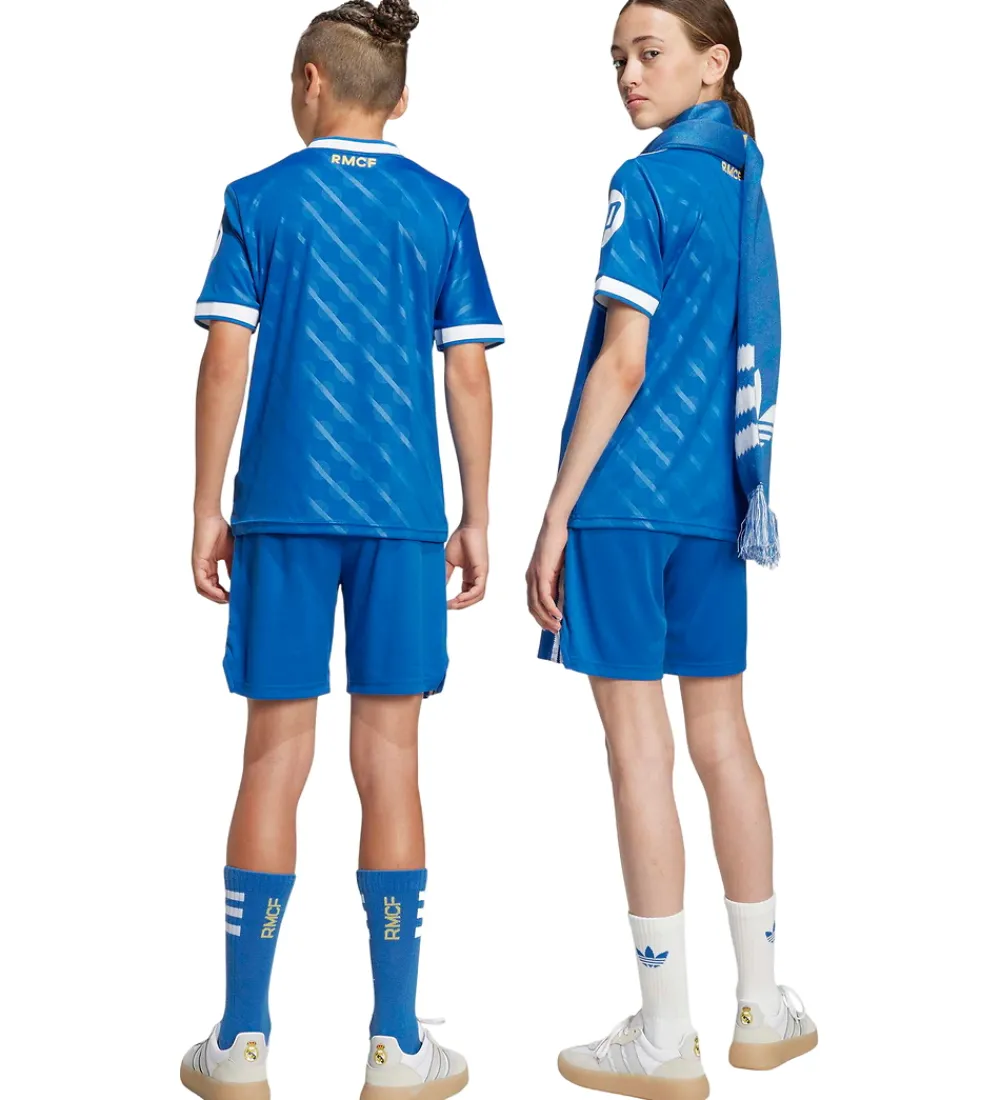 adidas Originals Fodboldtrøjer|Fodboldshorts>Fodboldsæt - Real Madrid 25/26 3. Sæt - Blue