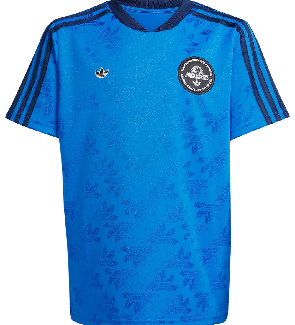 adidas Originals T-Shirts Og Toppe|Træning Og Gymnastik|T-shirt - Blå m. Logoer