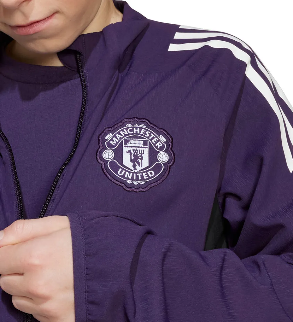 adidas Performance Fodbold|Cardigan - Manchester United - Aurora Plum/Hv