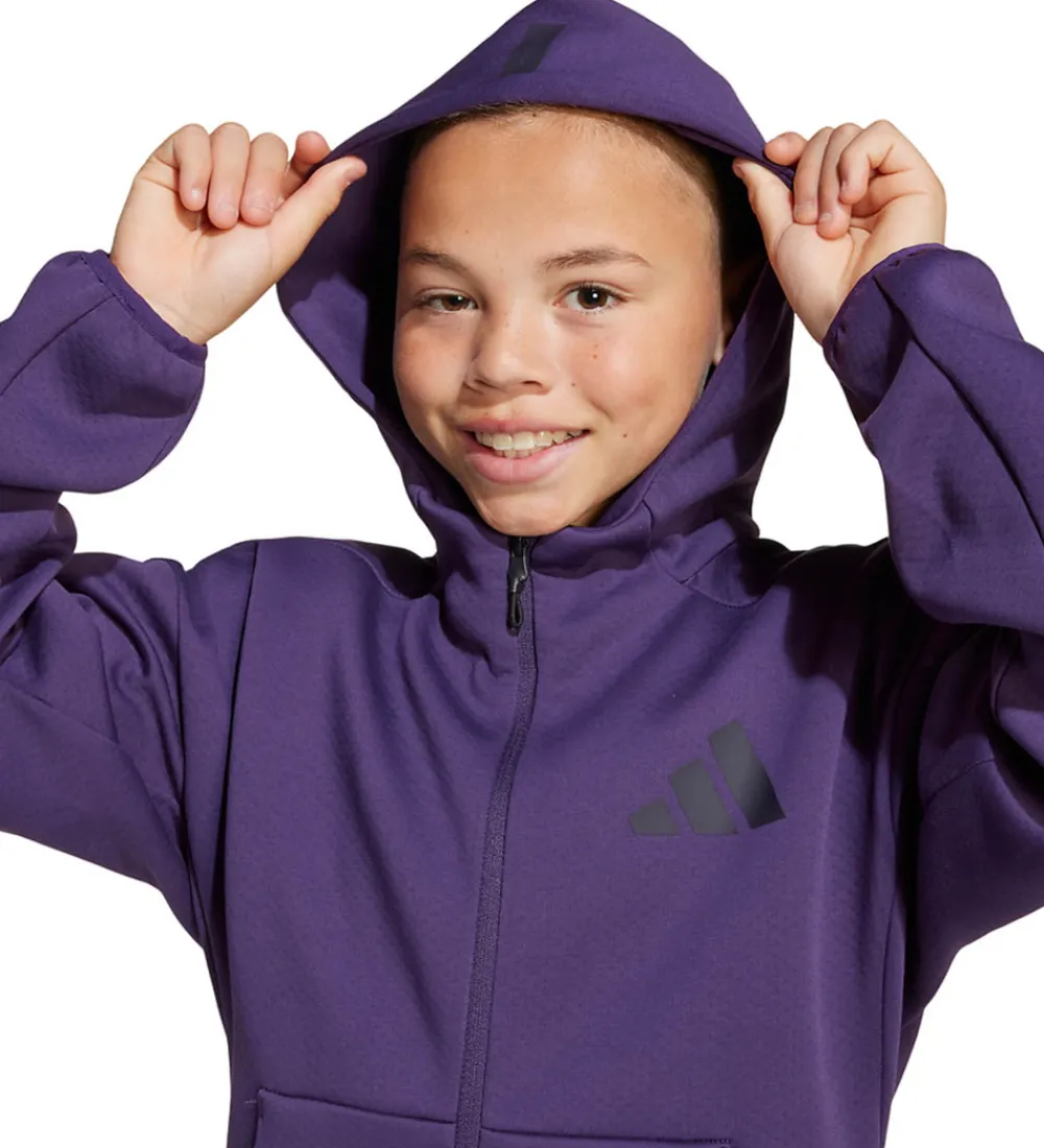 Børn adidas Performance Cardigans>Cardigan - J Z.N.E.FZ - Aurplu/Aurbla