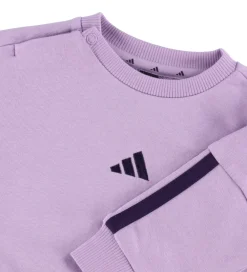 Børn adidas Performance Sweatshirts></noscript>Sweatsæt - 240 - Powder Plum/Aurora Plum