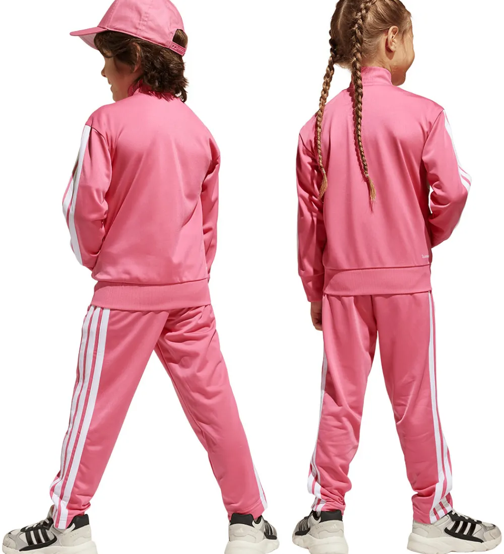 adidas Performance Træningssæt|Træningssæt - LK 3S TIB TS - Pnkfus/White/Clp