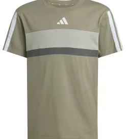 Børn adidas Performance T-Shirts>T-Shirt - J 3S TIB T - SILPEB/METGRY/GRESIX