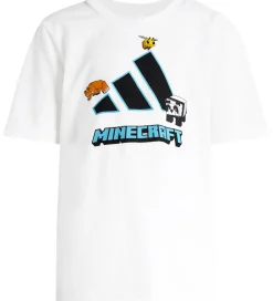 Børn adidas Performance T-Shirts|Unisex-Tøj|T-shirt - Minecraft - Hvid