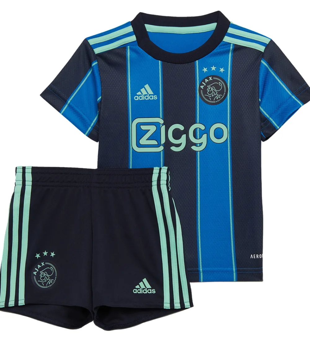 adidas Performance Fodboldtrøjer|Fodboldshorts>Udebanesæt - Ajax Amsterdam - GloBlu/Legin