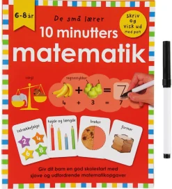 Alvilda Læringsbøger|Aktivitetsbog - Skriv og Visk ud - 10 Minutters Mat - Da