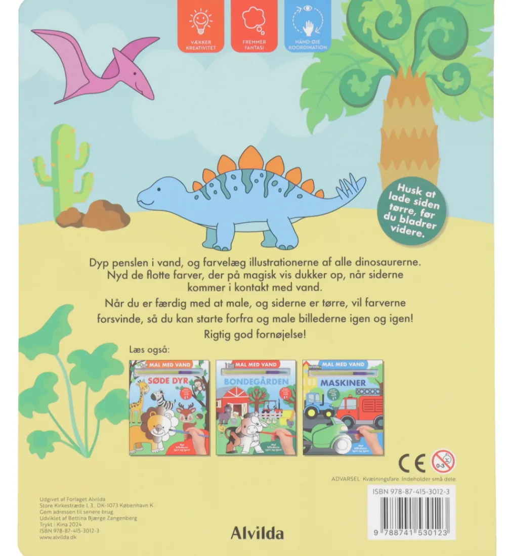 Alvilda Malebog>Malebog - Mal Med Vand - Dinosaurer