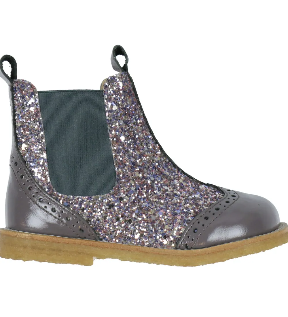 Angulus Støvler|Støvler - Chelsea - Lavender/Pastel m. Glitter